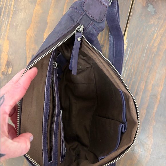 Latico Dark Purple Leather Callie Shoulder Bag - Picture 3 of 6